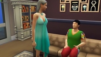 Big-Titted Mother Helps Her Overweight Son With His First Sexual Experience