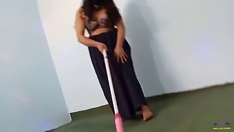 Canadian Wife Caught In Steamy Solo Cleaning Session With Some Naughty Dancing
