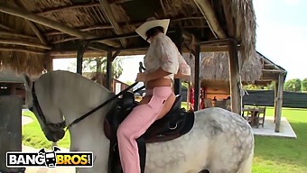 Rachel Starr Mounts A Horse With Equal Enthusiasm As She Does A Man In This Bangbros Video