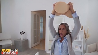 British Girlfriend Lara Lee Gets Face Fucked And Facialized With Fake Pussy