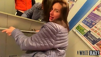 My Neighbor, A Nymphomaniac, Caught Me Near The Elevator And Had Sex With Me While Going Home