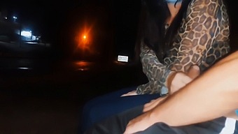 Daring Move: Almost Flashing A Woman Waiting At The Bus Stop, What'S Her Reaction?