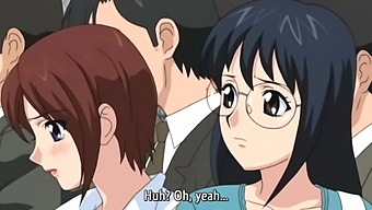 A Student With A Cursed Bra Experiences A Hentai Gangbang On A Train