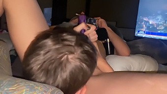 Bisexual Caretaker And Lesbian Quad Explore New Purple Sex Toy