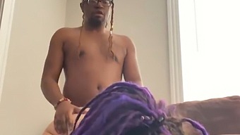 Purple-Haired Man Struggles With Poverty And Receives Intense Anal Sex