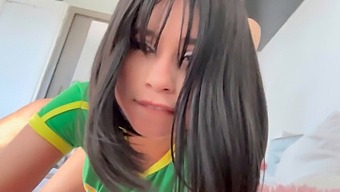 Sweet And Spicy Brazilian Stepsis Craves My Load On Her Pretty Face