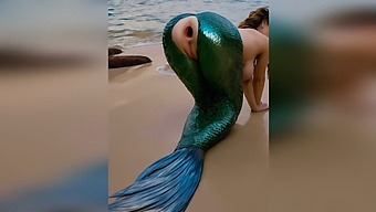 A Stranger Penetrates A Mermaid Vigorously On The Beach, Causing Her Delicate Anus To Gape After A Rough Anal Encounter Outdoors - Ai-Generated Porn